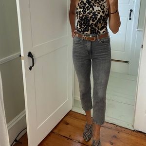 &DENIM VINTAGE SLIM GRAY DENIM JEANS H&M SIZE 4 PETITE